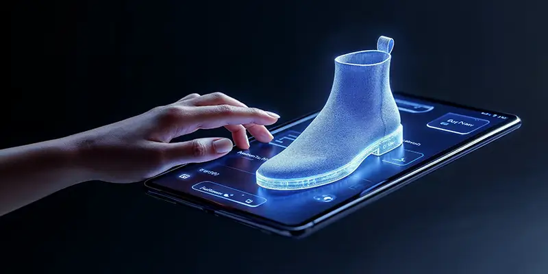 Customisable 3D product visualisation on a tablet