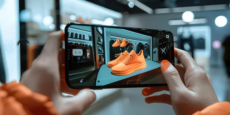 Web-based augmented reality product view on a mobile phone